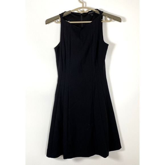 Banana Republic Dress Women Size 4 Black Rayon Blend Stretch Sleeveless Back Zip - Picture 1 of 6